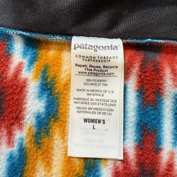 Vintage Patagonia Synchilla fleece vest Aztec Navaho W Large Made in Mexico - Picture 7 of 10